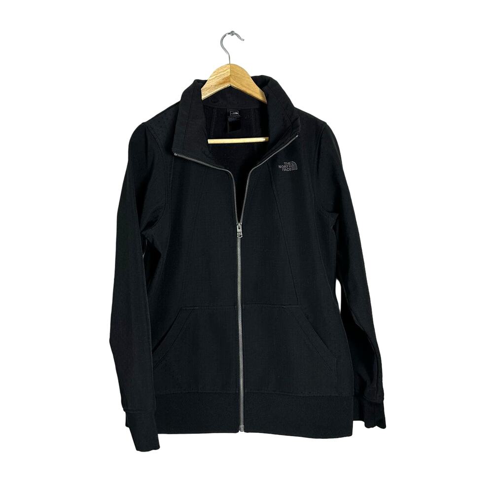 The North Face Agave Full Zip Fleece Jacket Black C389 Womens Size Large L